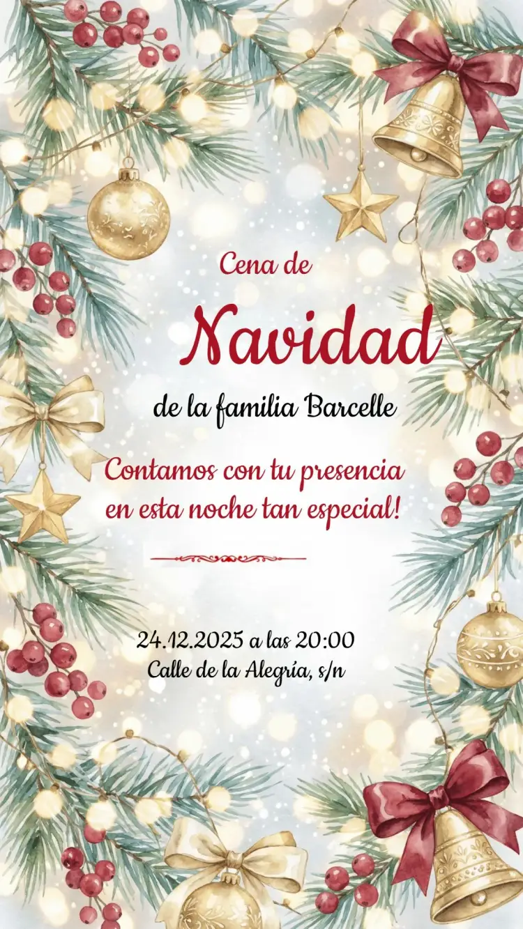 Invitación fiesta de Navidad