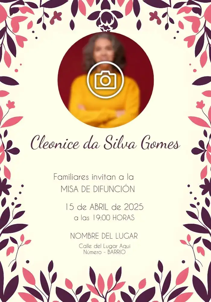 Misa De Fallecimiento Con Foto Culto