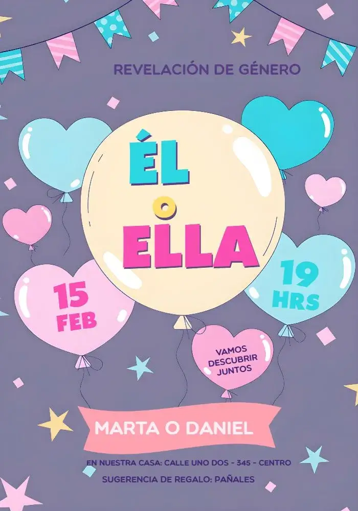 Invitación Revelación de la Princesa