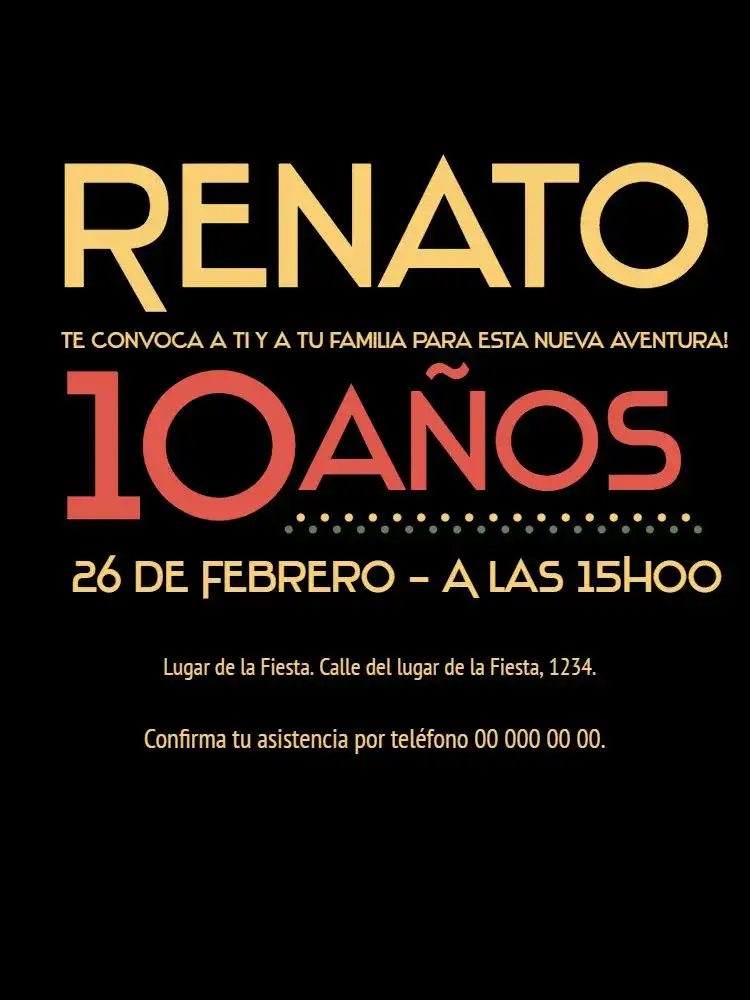 Infantil Negro y Dorado
