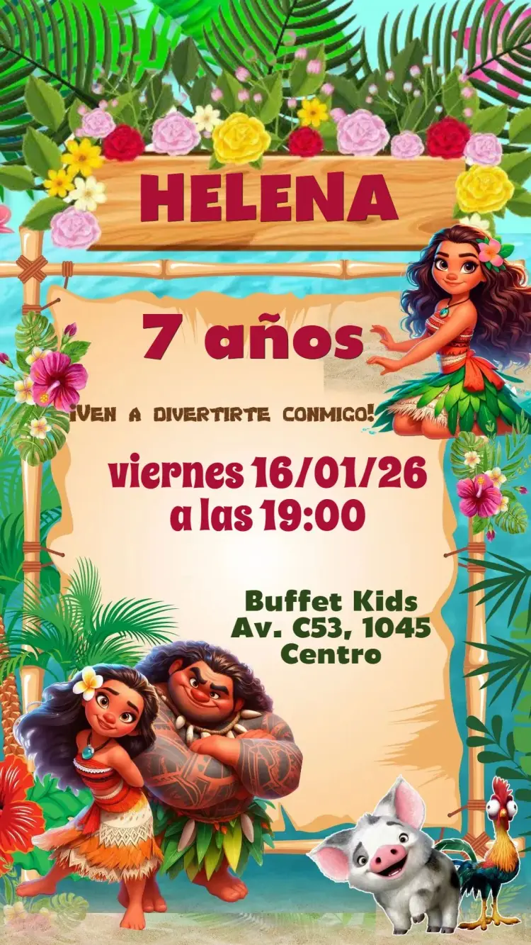 Invitación Moana
