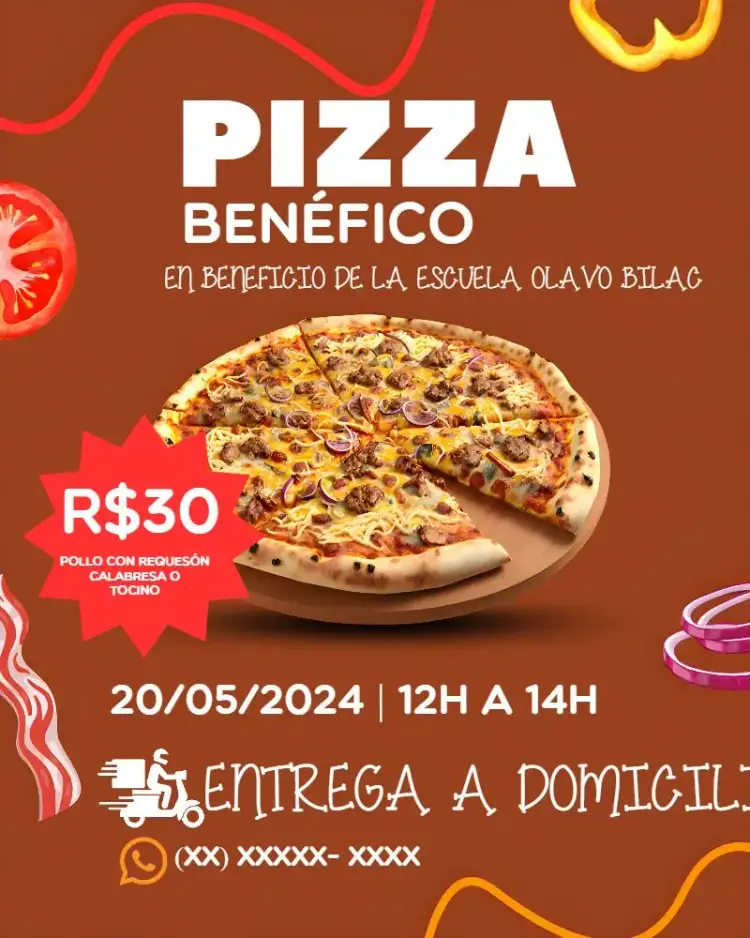Invitación Arte Para Pizza Beneficente – tema Más buscados colorido, divertido, moderno, artístico, culinário