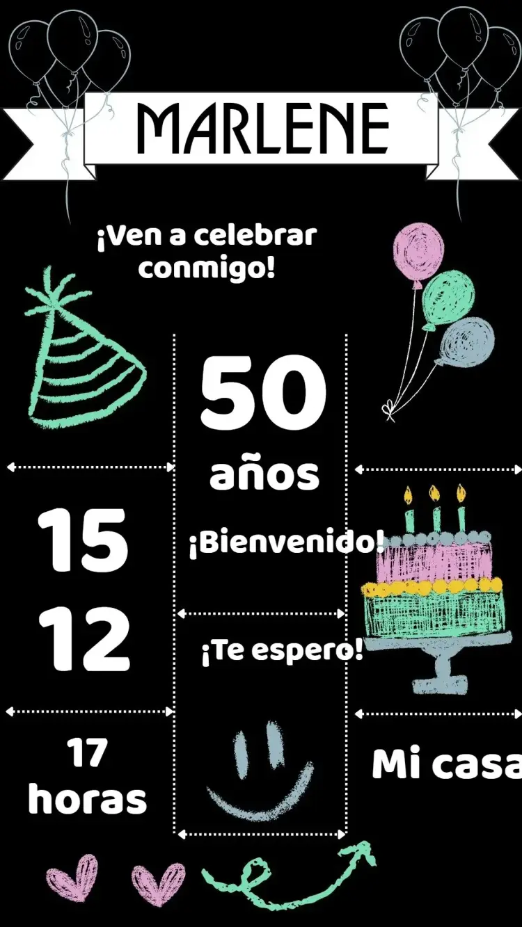 Invitación Cumpleaños Adulto