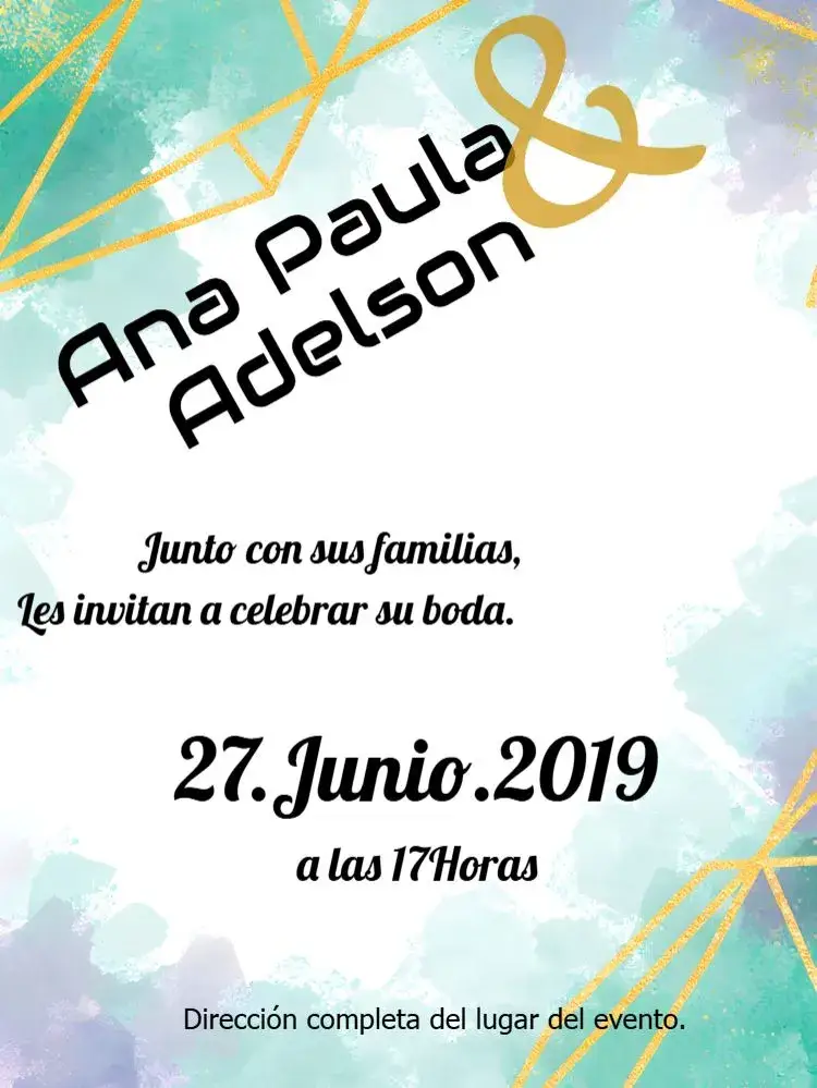 Invitación Boda Acuarela Pareja