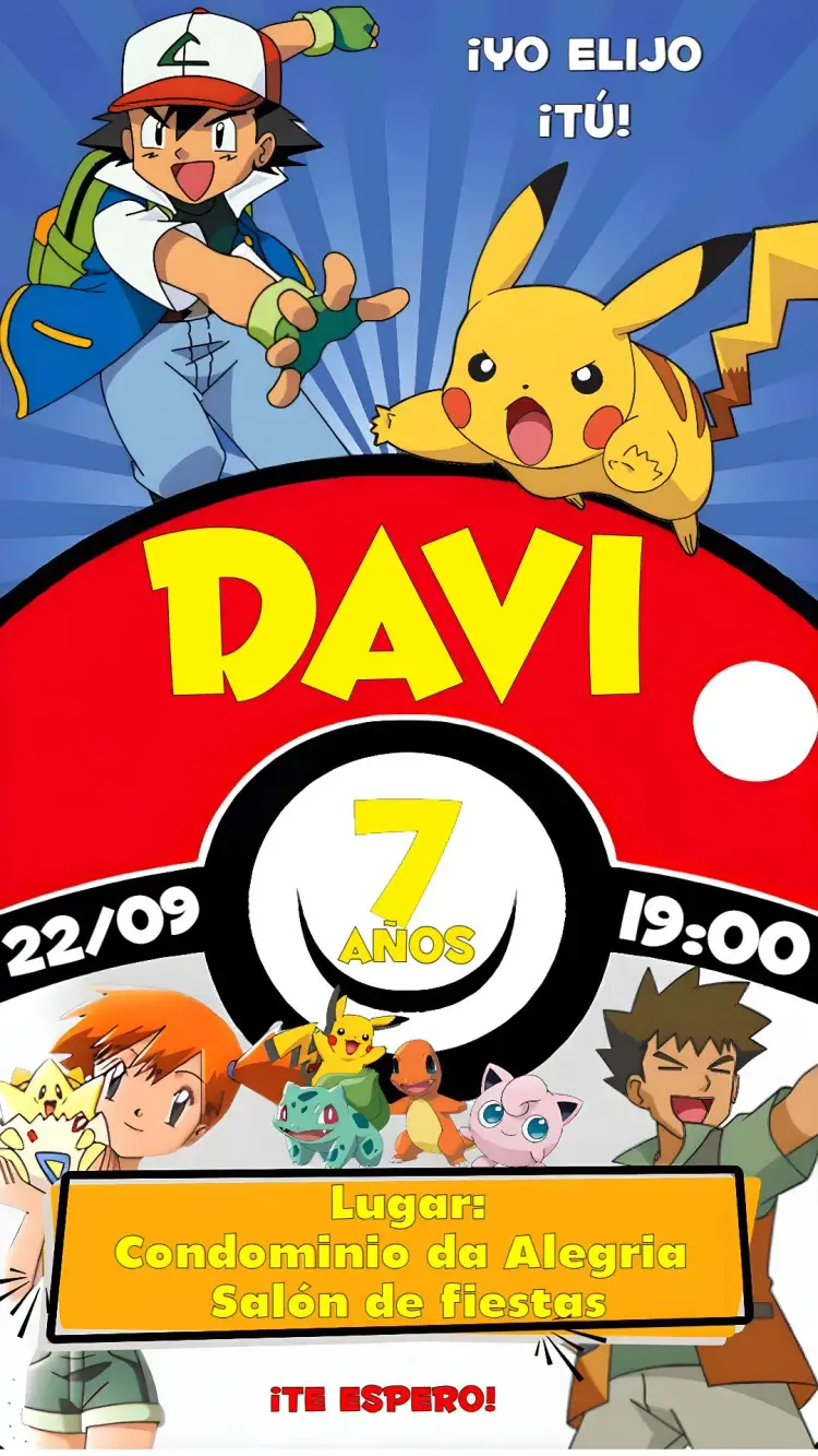 Invitación Pokemon Rocket