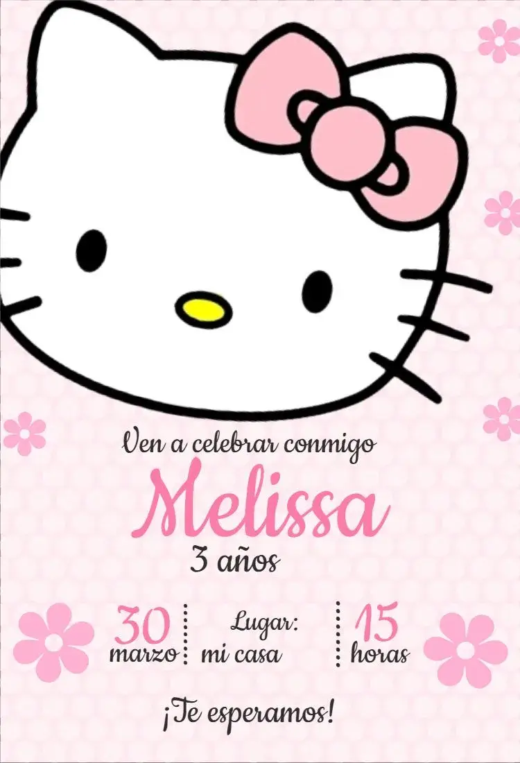 Invitación Hello Kitty 8