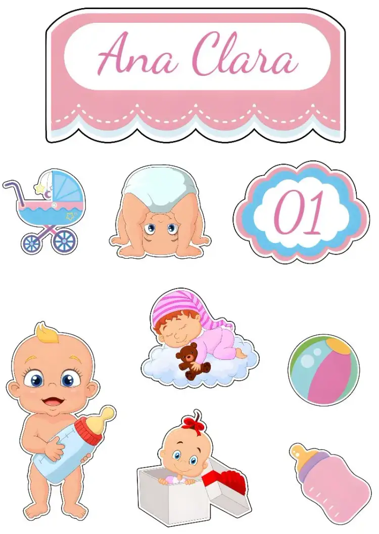 Invitación Topo De Pastel Bebé Regalo – tema Topper de torta colorido, lúdico, fofo, infantil, moderno, celebración