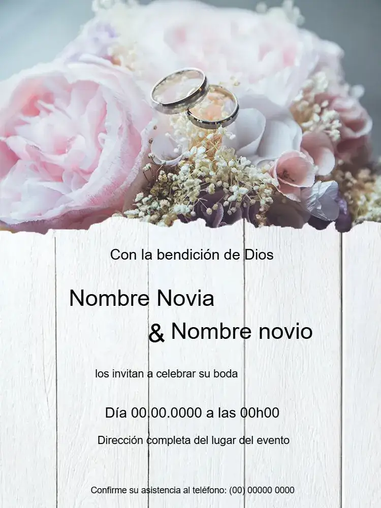 Invitación Boda Digital – tema Boda delicado, romántico, floral, moderno, minimalista, elegante