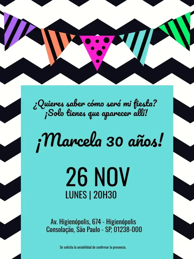 Invitación Banderines