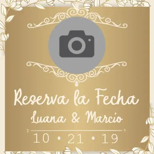 Invitación Save The Date Dorado Fiesta – tema Cumpleaños elegante, floral, dorado, moderno, delicado
