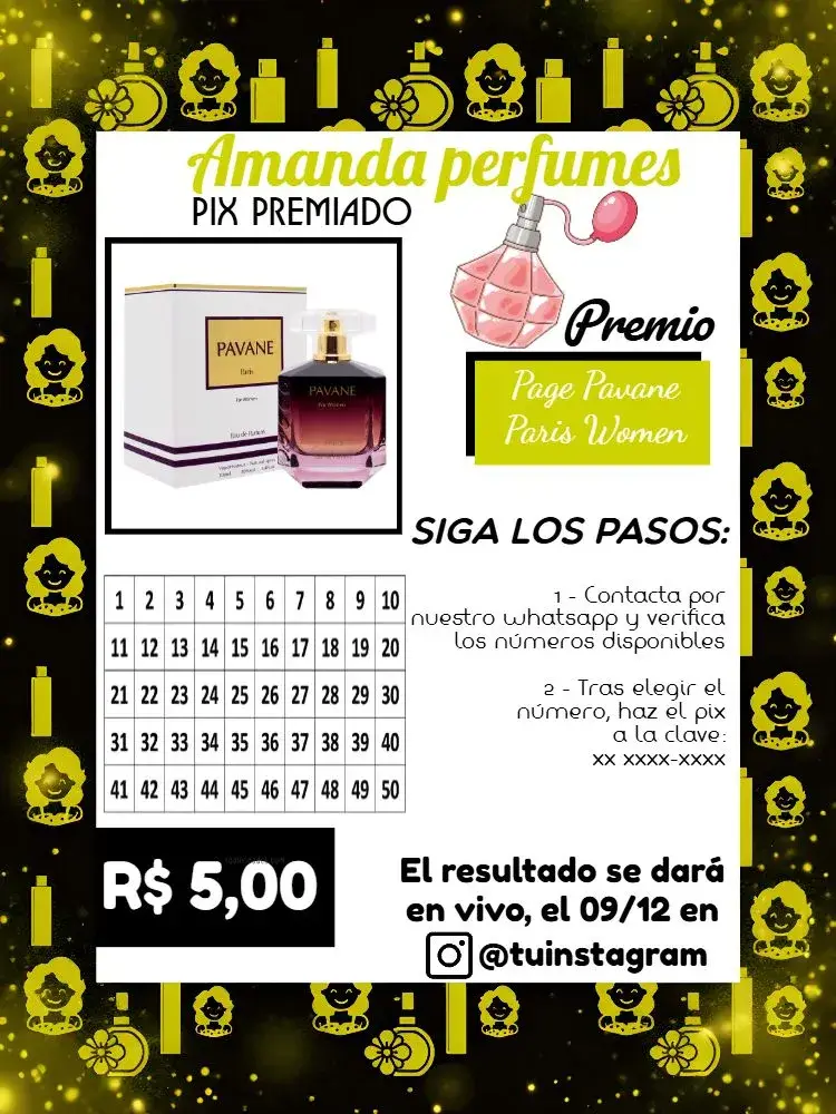 Invitación Pix Premiado Perfume Mujer