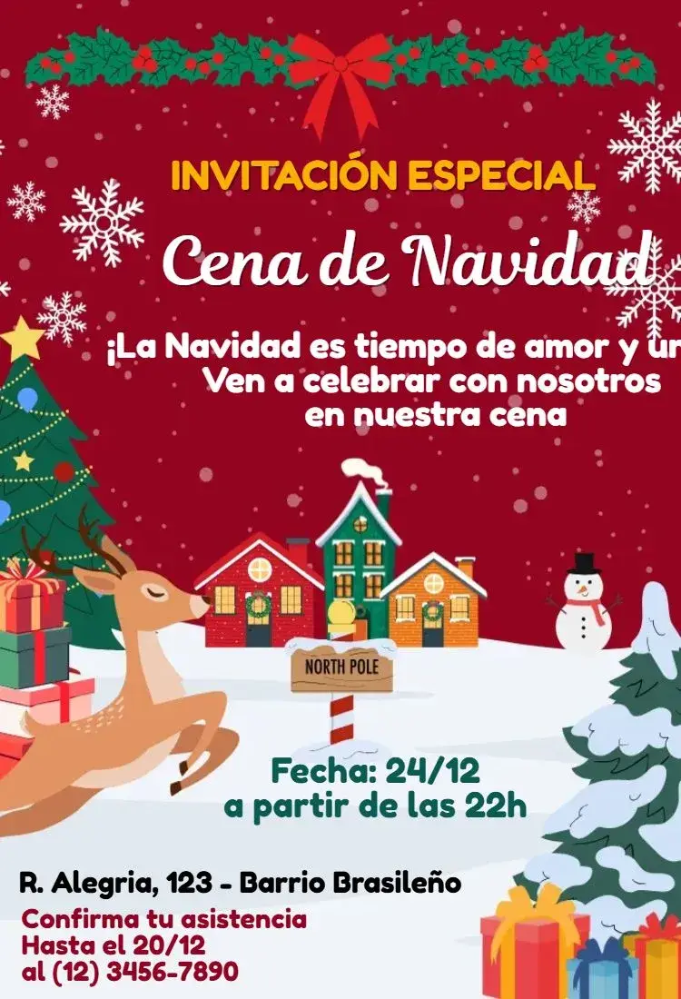 Invitación La Cena de Navidad