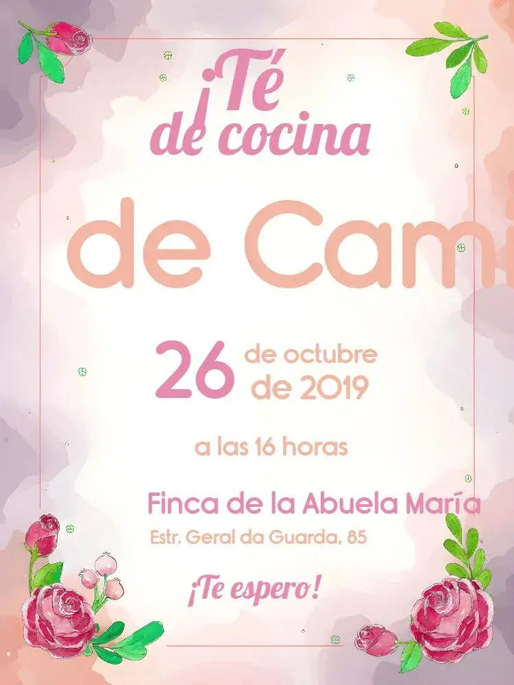 Invitación Despedida de Soltera en Casa