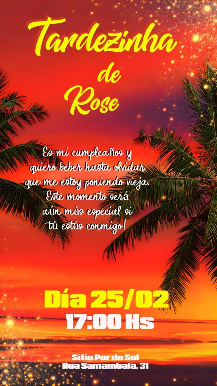 Invitación Tardezinha Familiares – tema Fechas Conmemorativas vibrante, moderno, colorido, familiares, festivo