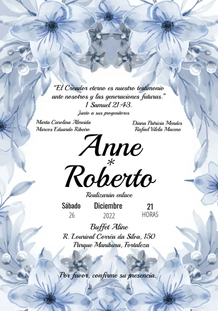 Invitación Boda Floral Blanca