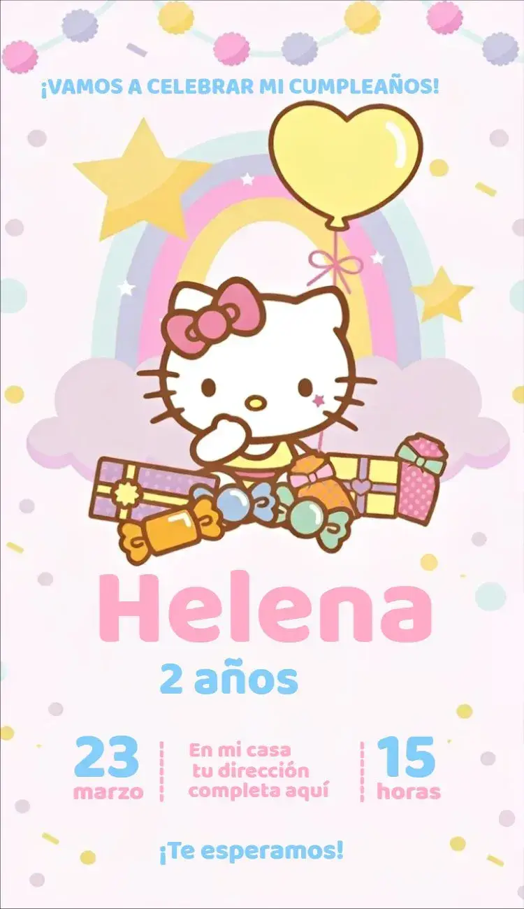 Invitación Hello Kitty 6