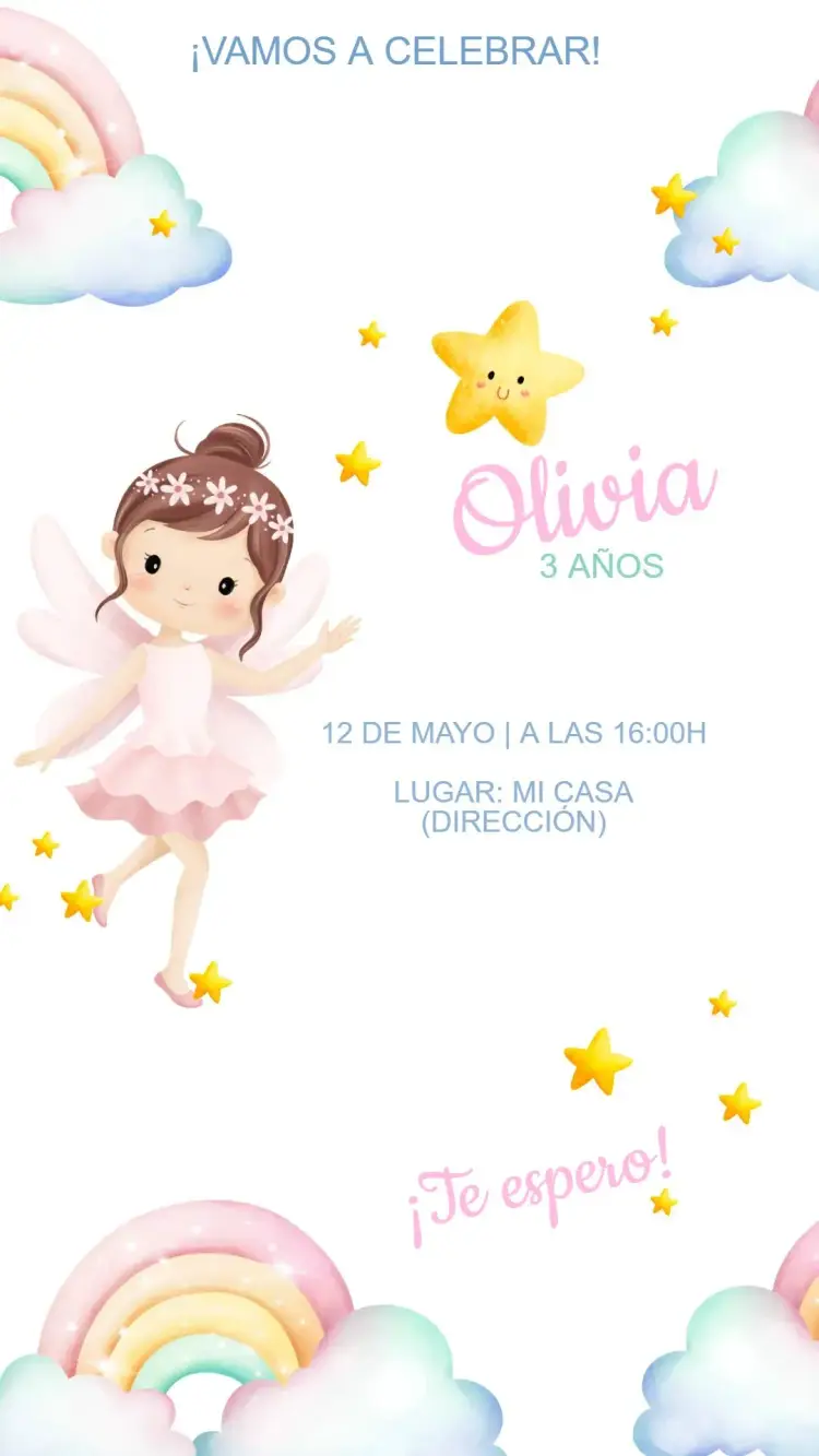 Invitación Cumpleaños Hada