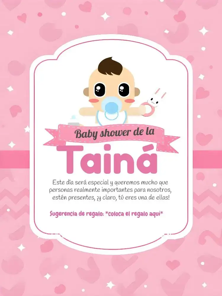 Baby Shower Rosa - Niña Pañales
