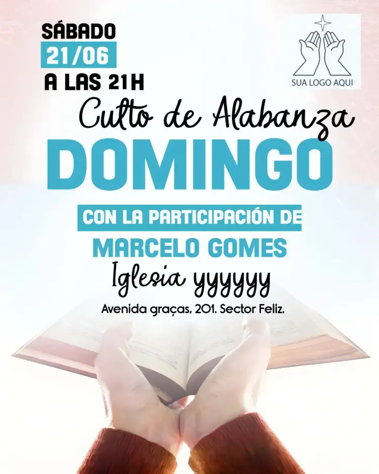 Invitación Arte Para Culto Iglesia Domingo Folleto – tema Bautismo gospel, moderno, colorido, accesible, espiritual, inspirador