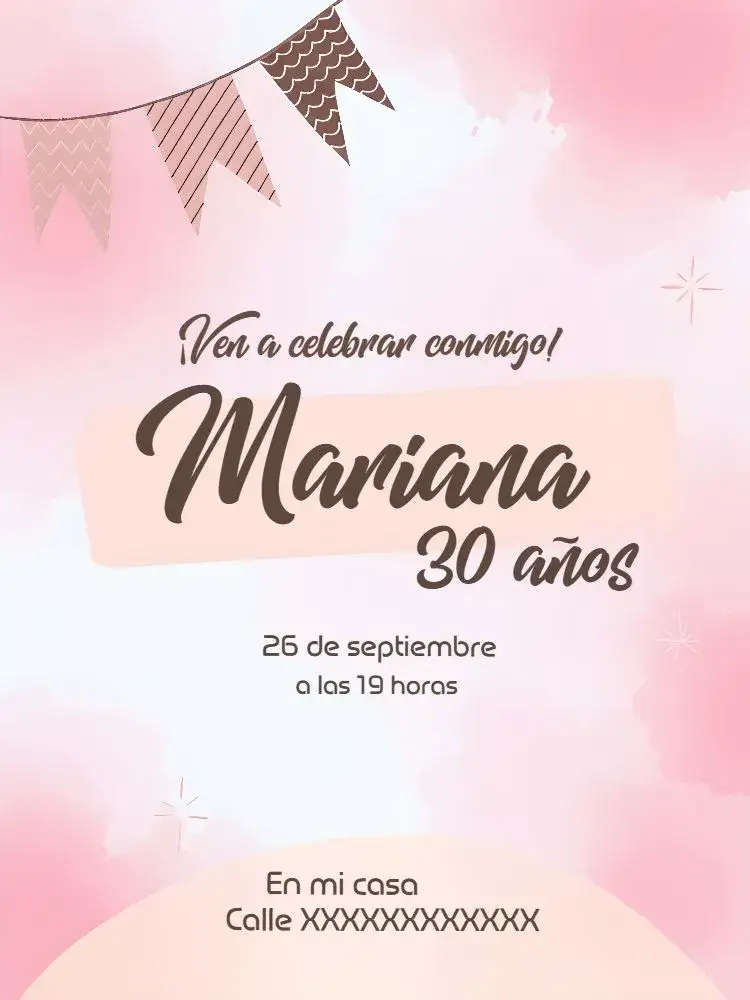 Invitación Minimalista Delicado – tema 15 años minimalista, delicado, rosa, moderno, elegante, feminino