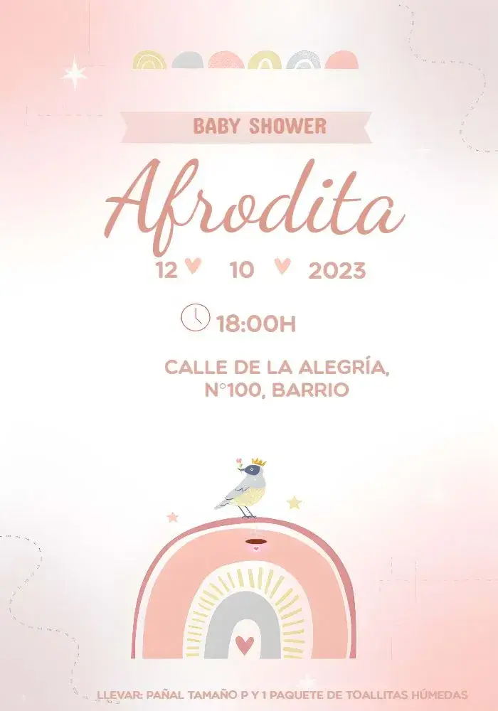Invitación Baby Shower / Revelación Azul