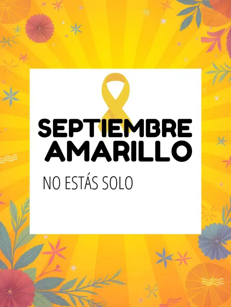 Invitación Publicación Para Campaña Septiembre Amarillo Soledad – tema Más buscados minimalista, moderno, colorido, gráfico, inspirador