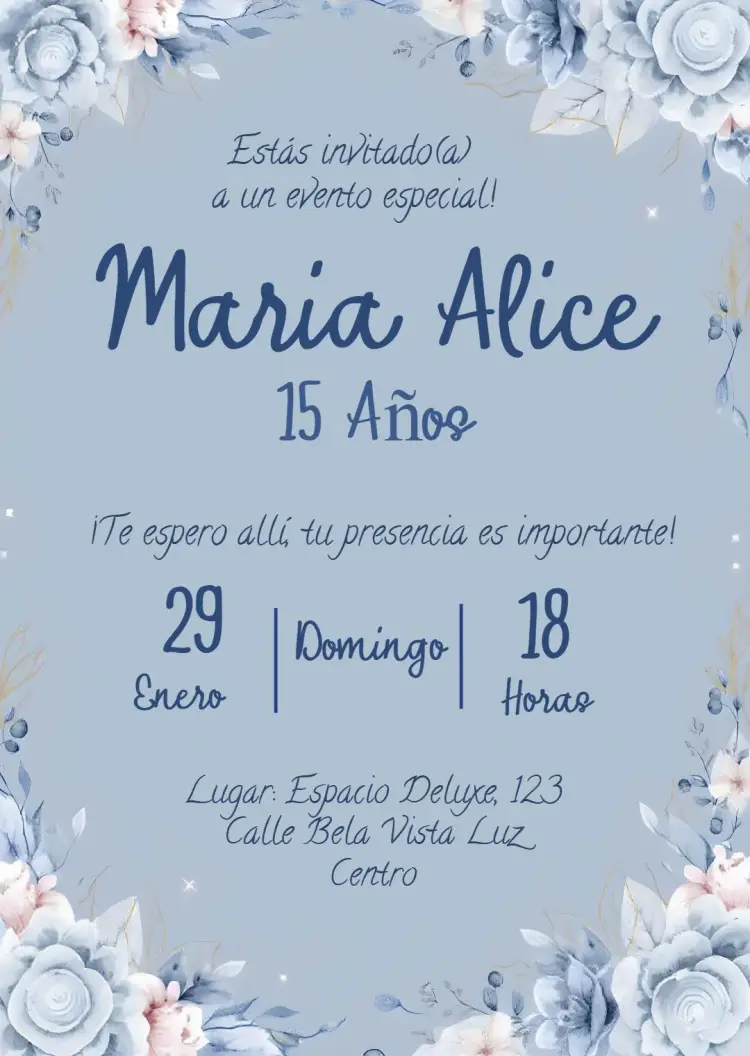 Invitación Acuarela Floral