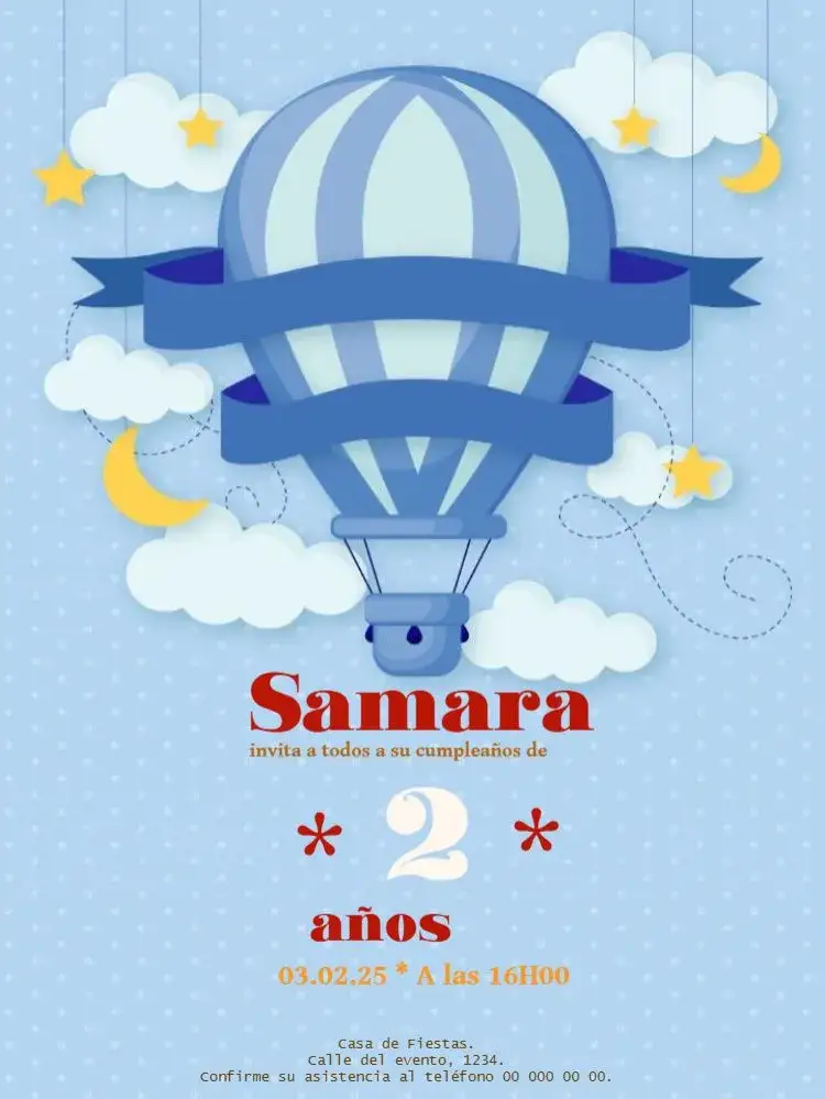 Invitación Globo para Editar Celebração – tema Cumpleaños Infantil infantil, colorido, divertido, lúdico, moderno, alegre