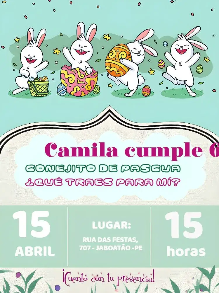 Invitación Pascua Colorida – tema Fechas Conmemorativas colorido, divertido, pascua, alegre, fresco, vibrante