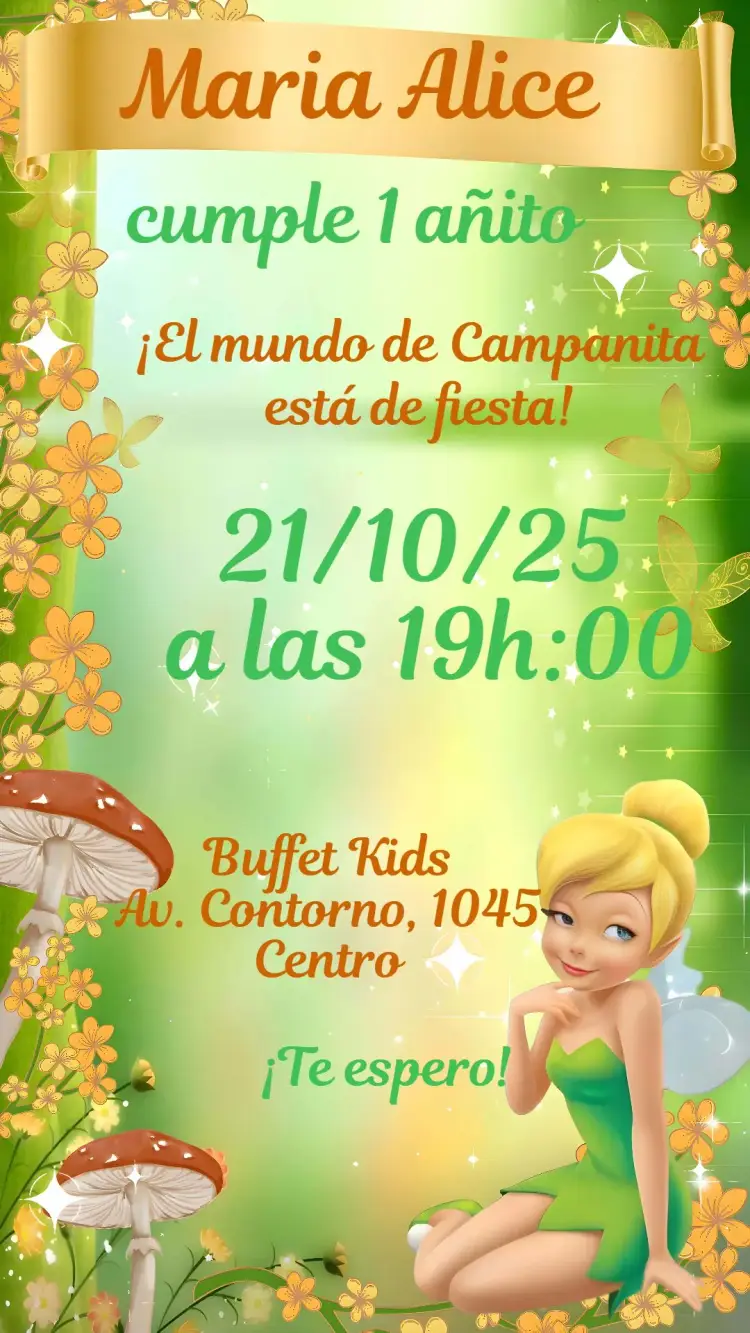 Invitación Campanilla