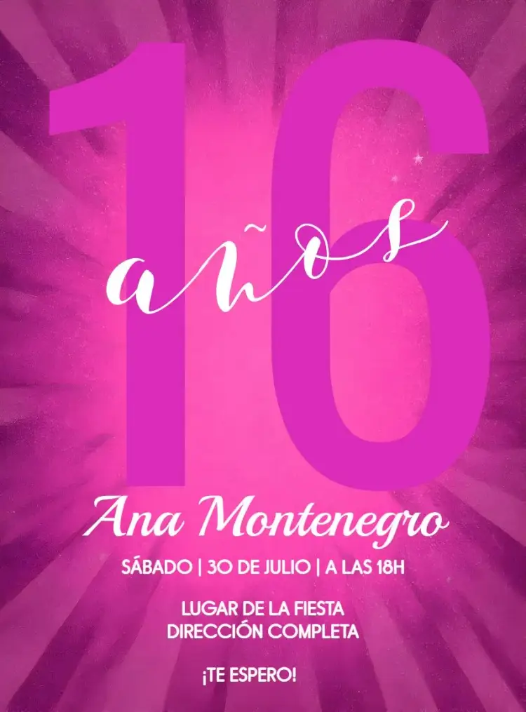 Invitación Minimalista Rosa Drink
