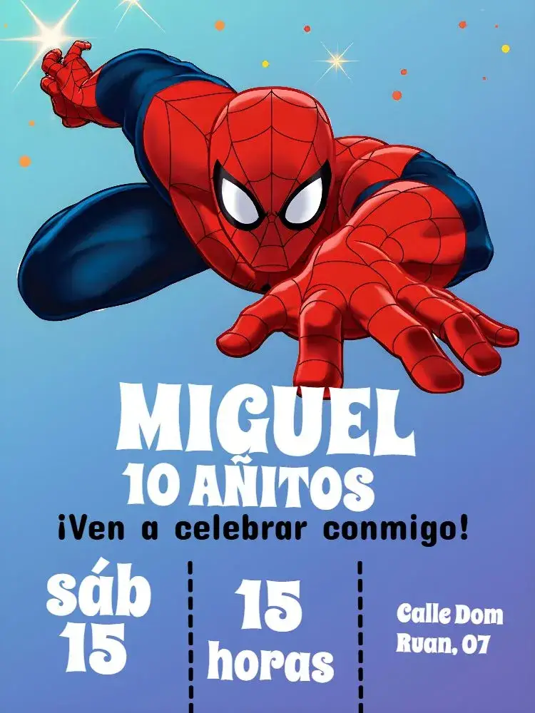 Invitación Hombre Araña