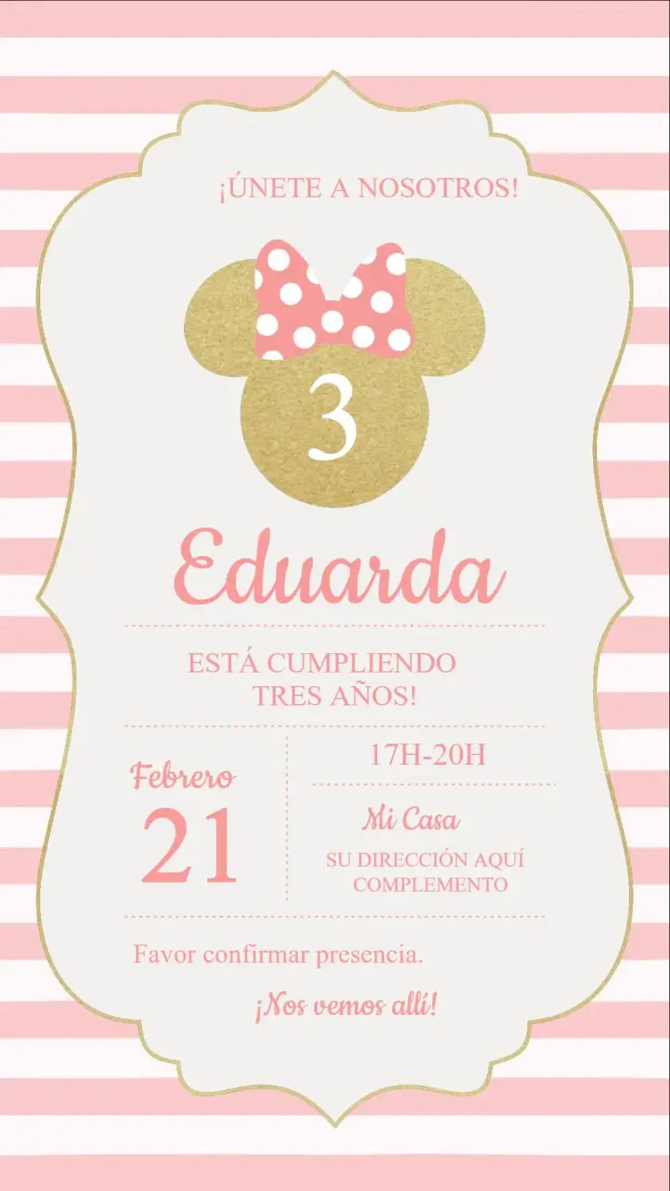 Invitación Minnie Mouse