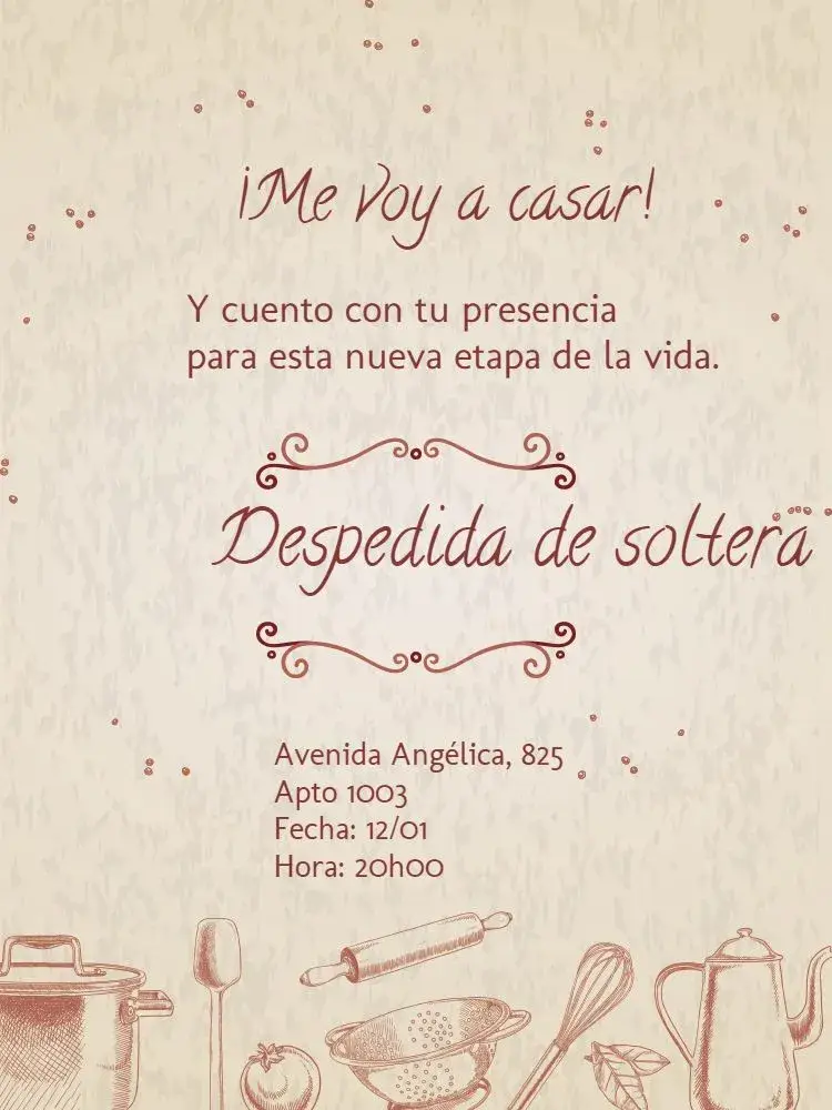 Invitación Despedida de Soltera Burbujas