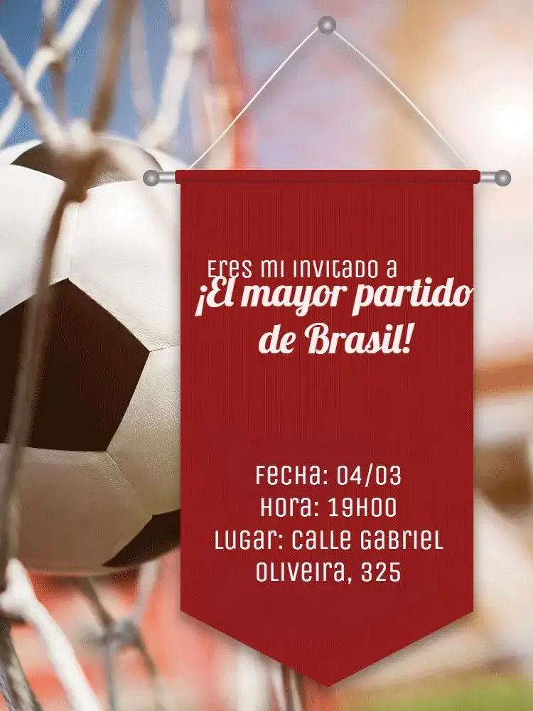 Invitación Fútbol Digital – tema Cumpleaños fútbol, deportes