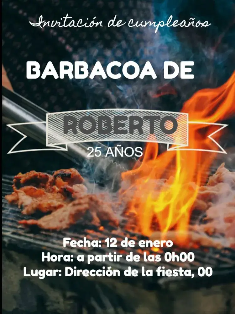 Invitación Barbacoa Celebración