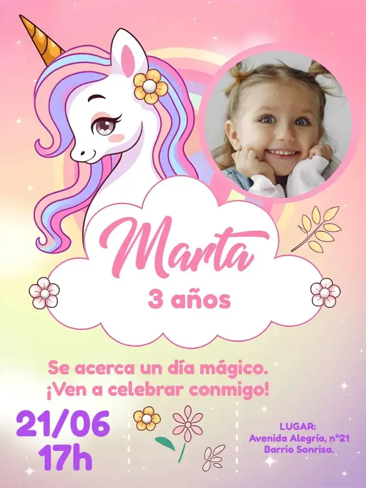 Unicornio Con Foto Unicornio