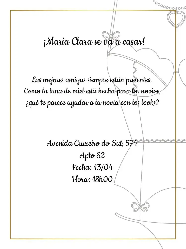 Invitación Despedida De Soltera