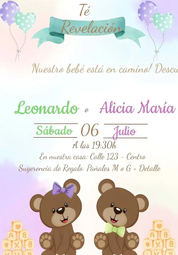 Baby Shower Ositos Pañales