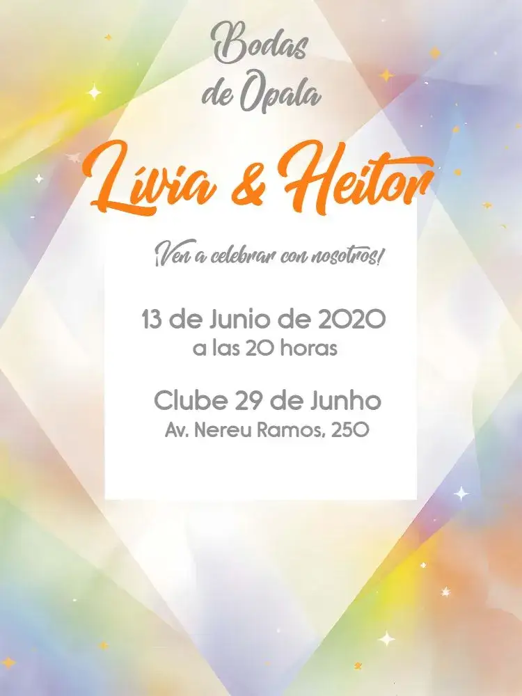 Invitación Bodas De Ópalo Simple – tema Despedida de Soltera minimalista, elegante, suave, moderno, romántico, clásico