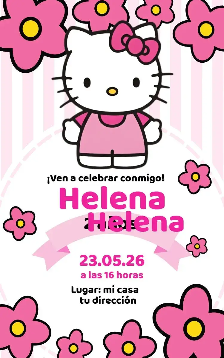 Invitación Hello Kitty 5