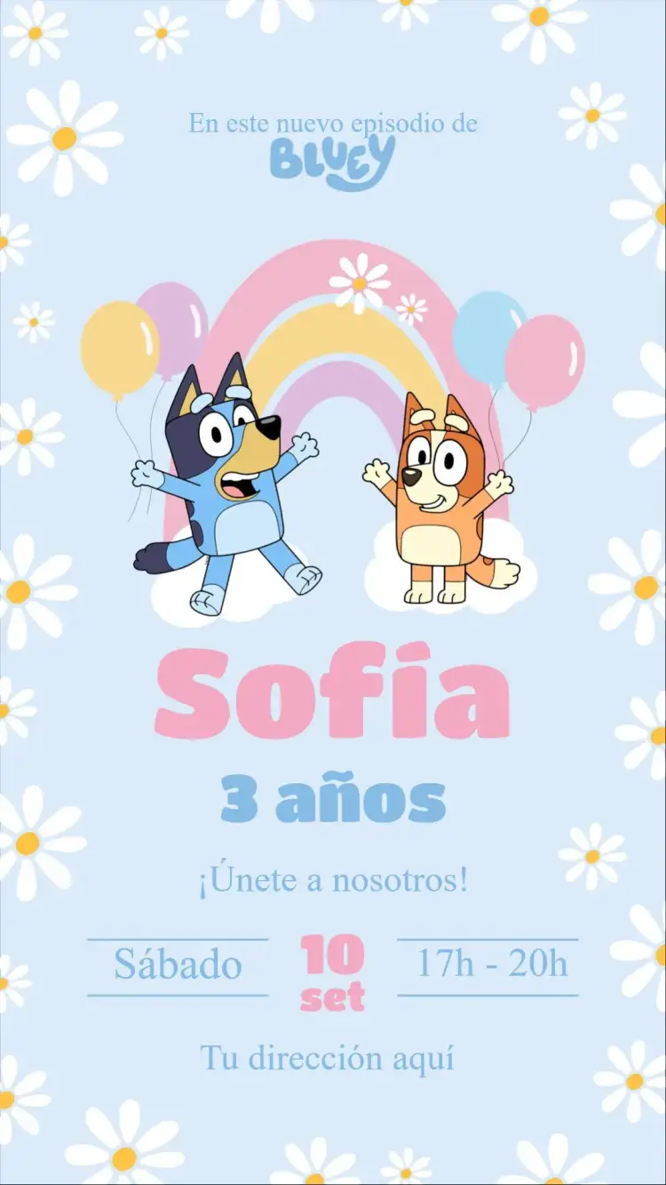 Invitación Bluey