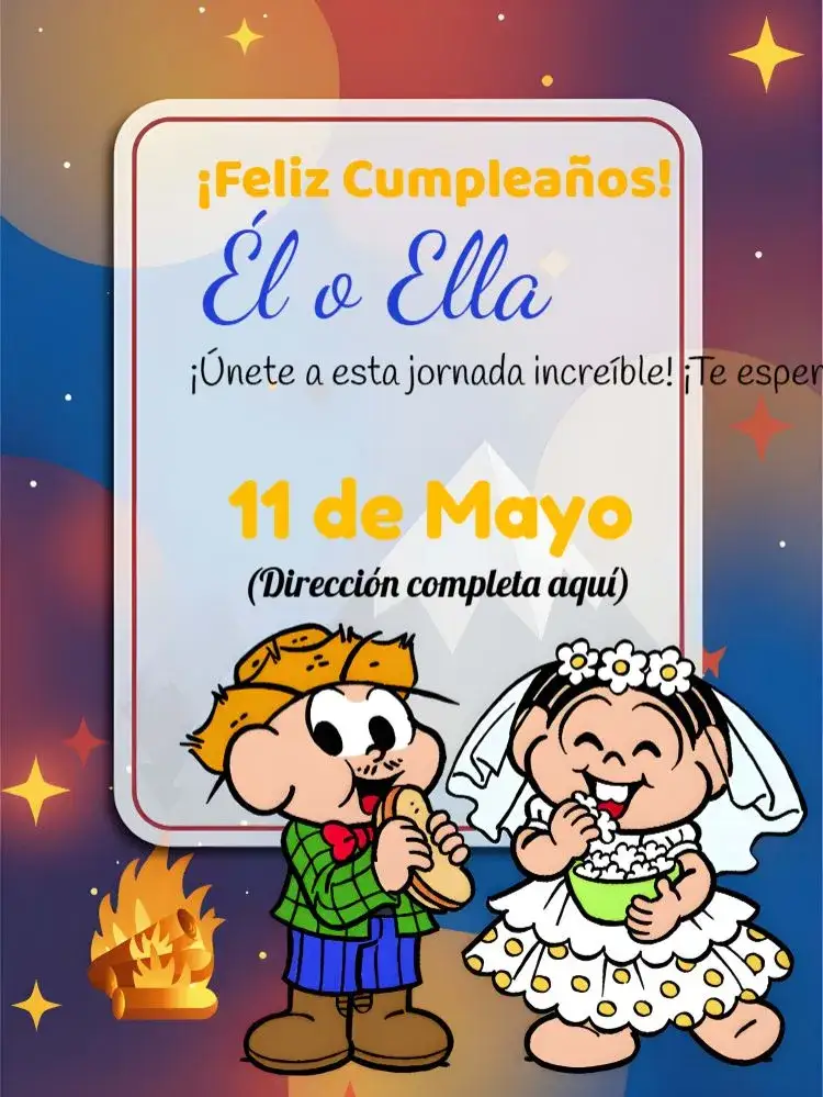 Invitación Descargar Turma Da Mônica – tema Cumpleaños Infantil colorido, lúdico, divertido, infantil, moderno