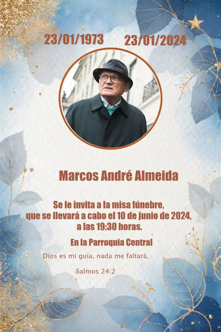 Invitación Misa De Séptimo Día Con Foto Días