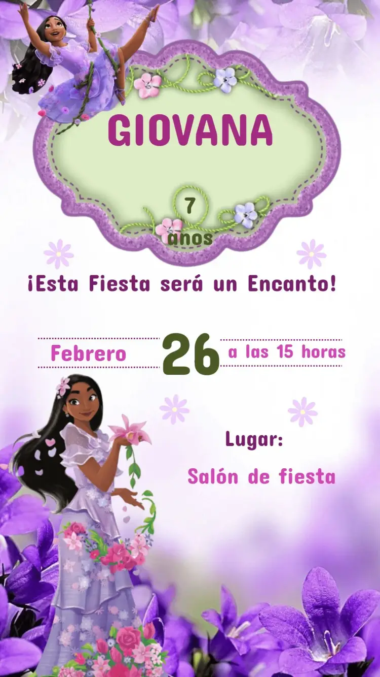 Invitación Cumpleaños Encanto