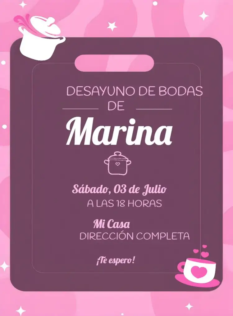 Invitación Despedida De Soltera Hacer – tema Despedida de Soltera rosa, blanco, moderno, delicado, alegre, elegante