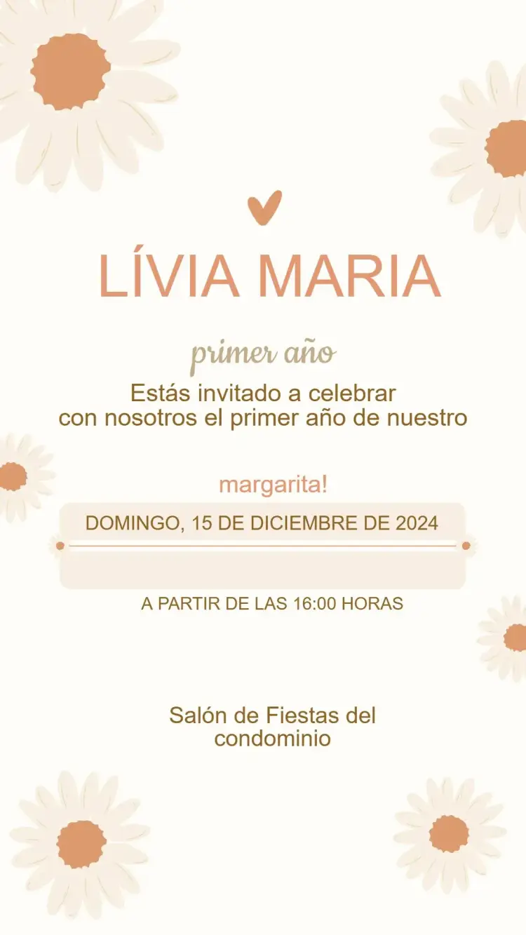 Invitación Cumpleaños Margaritas