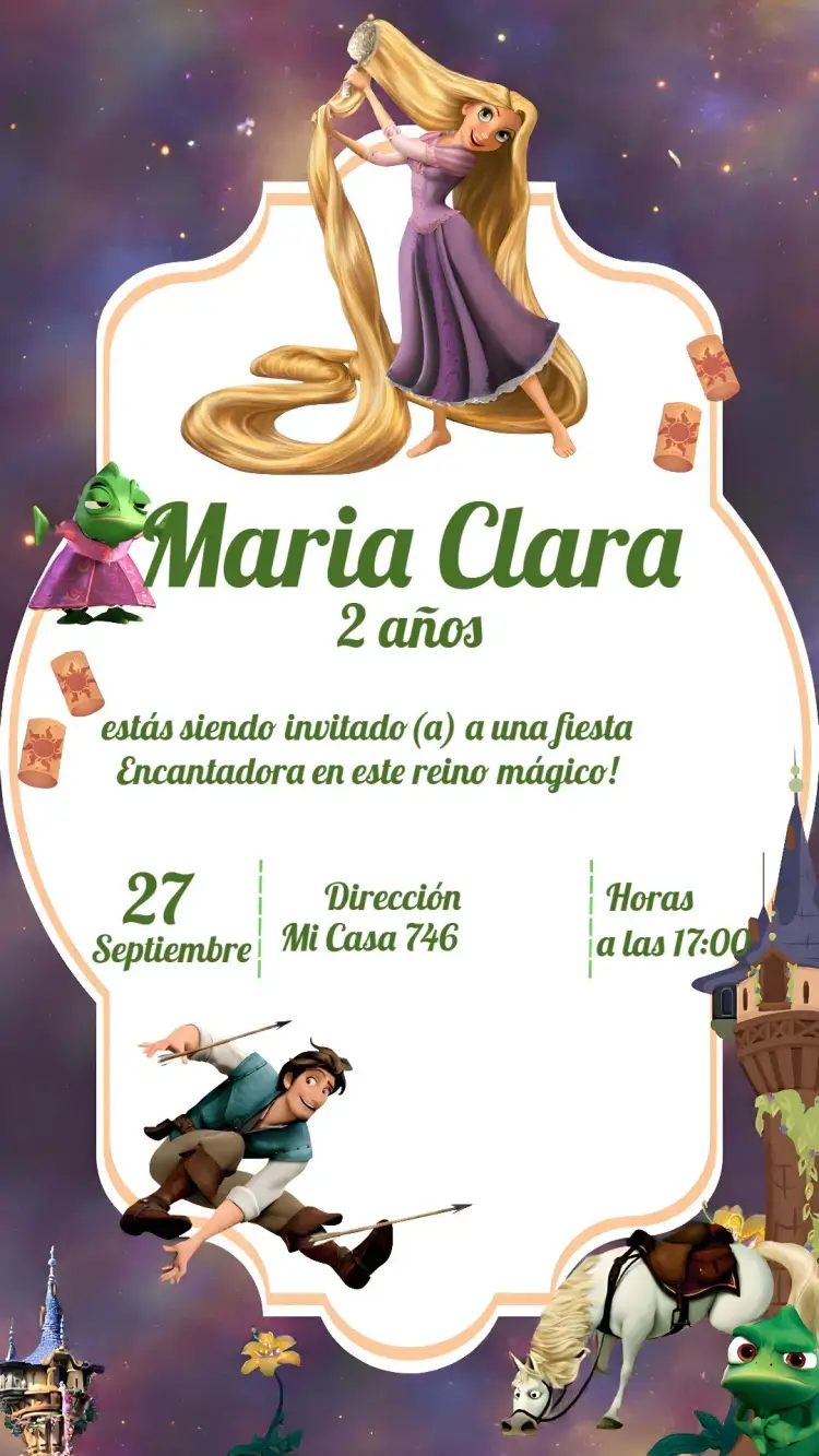 Invitación Princesa Enredada