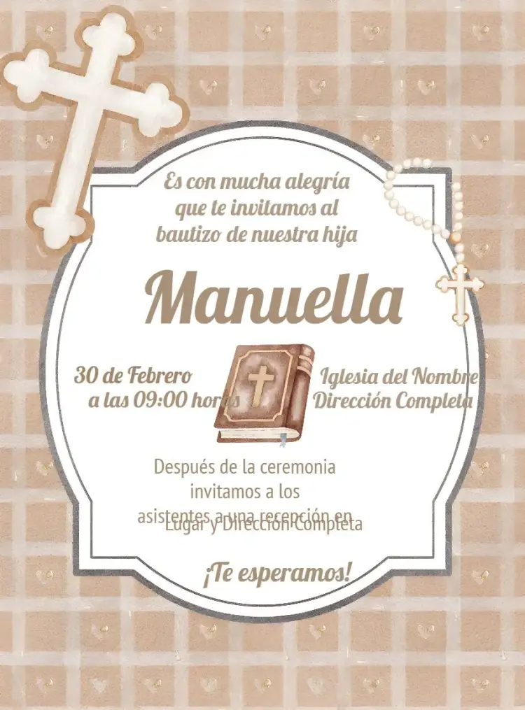 Invitación Bautizo Bautismo