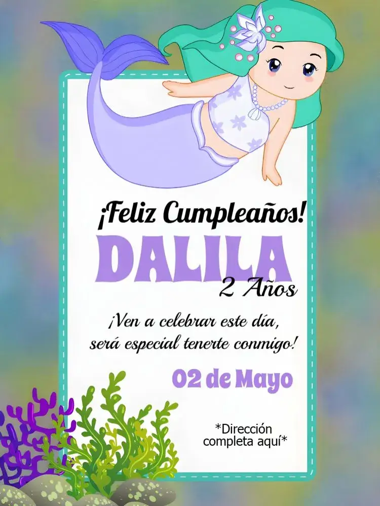 Invitación Sirena Comprar